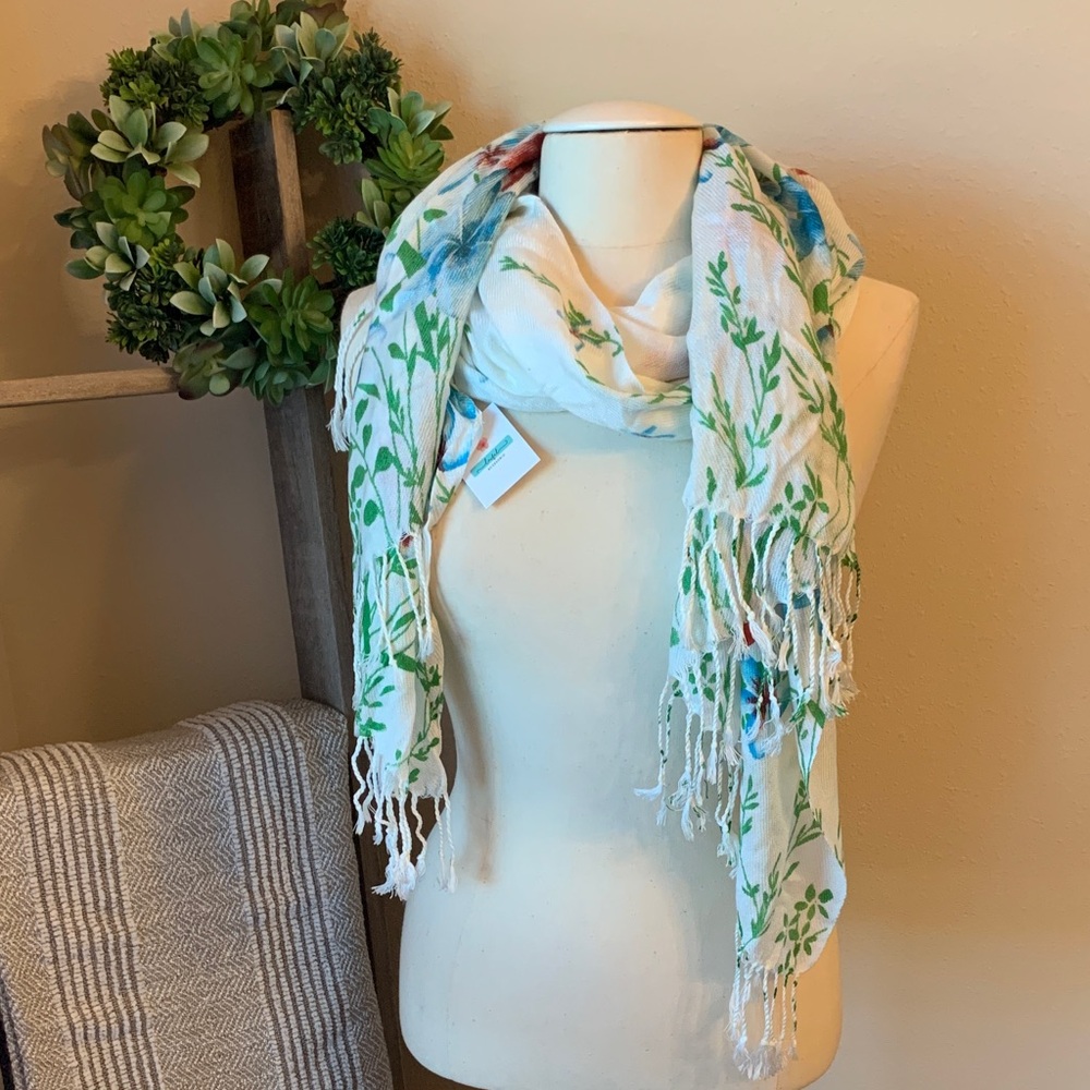 NWT | pashmina aaa floral scarf - Picture 3 of 6